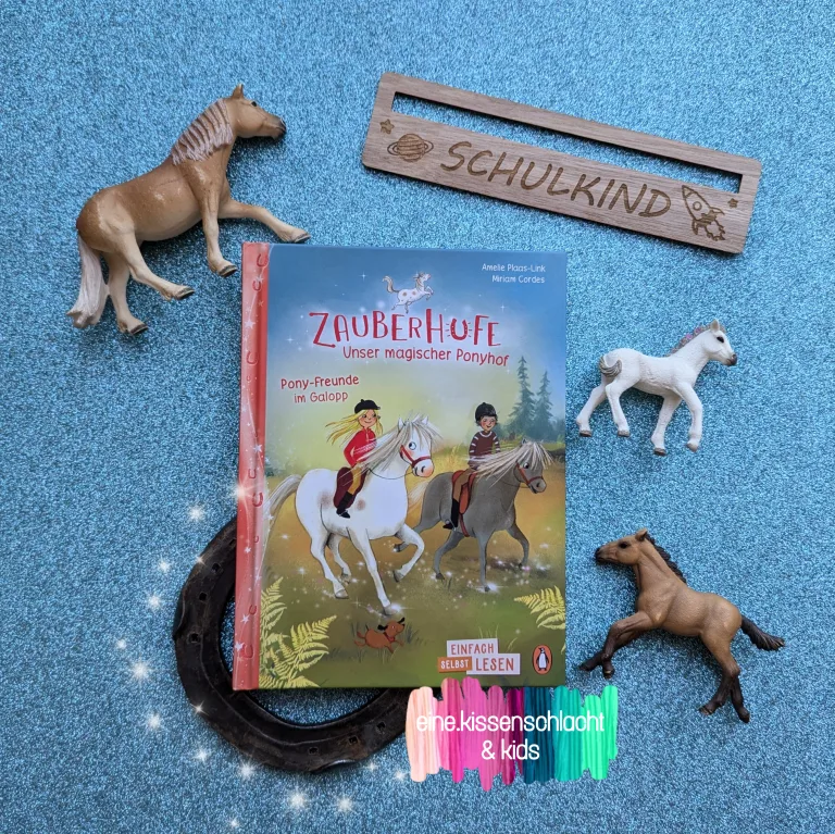 Mehr über den Artikel erfahren Zauberhufe – Unser magischer Ponyhof – Pony-Freude im Galopp (Amelie Plass-Link)