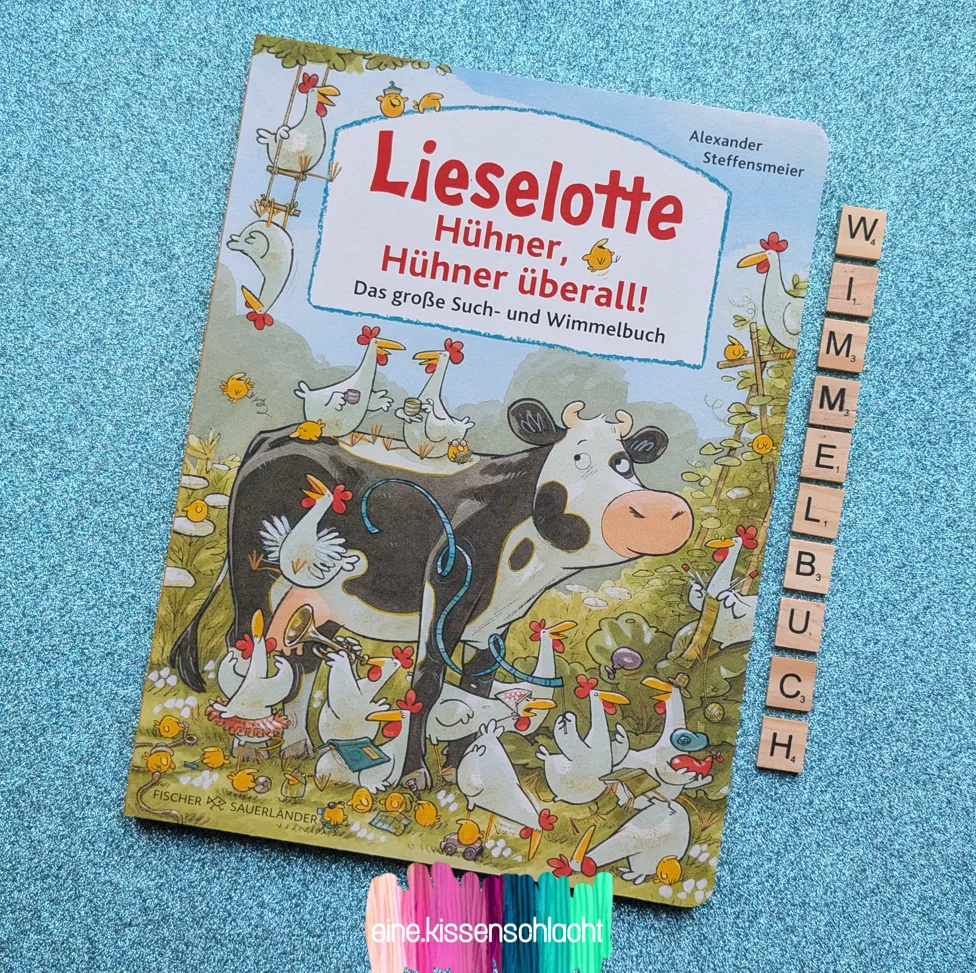 Mehr über den Artikel erfahren Lieselotte – Hühner, Hühner überall! – Das große Such- und Wimmelbuch (Alexander Steffensmeier)