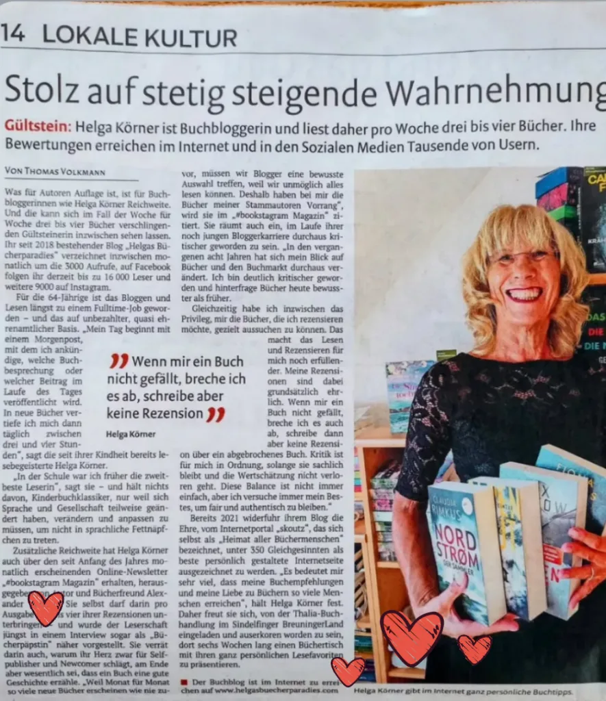 Wir stehen in der Zeitung. Auf echtem Papier.